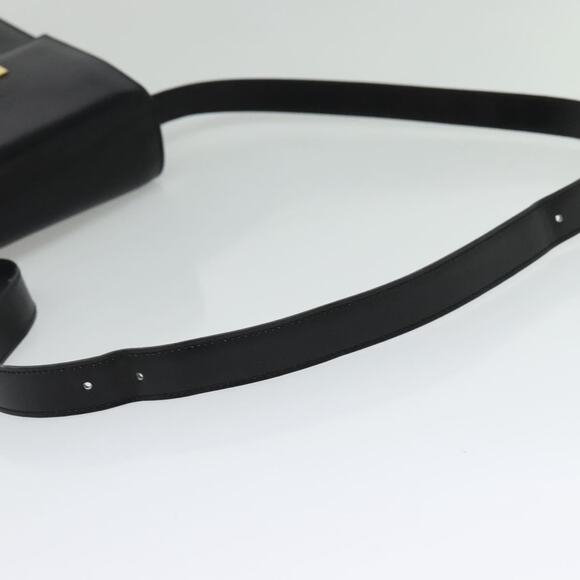 CELINE Shoulder Bag Leather Black Gold - Picture 7 of 13